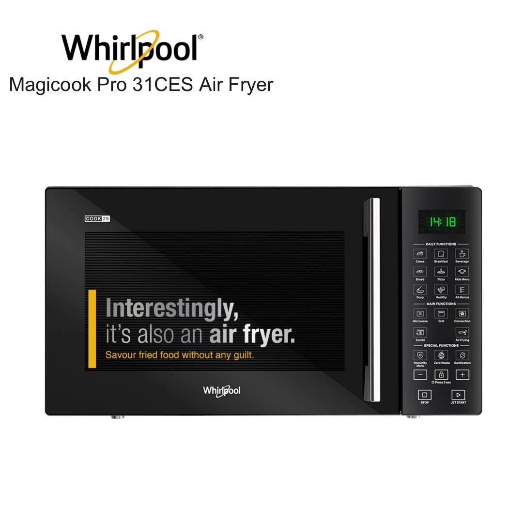 WhirlpooI 29 Litres Convection Microwave Air Fryer 300 Auto cook Menu Magicook Pro 31CES