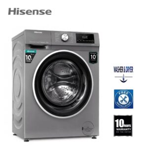 Hisens 10 Kg Washer 6 Kg Dryer Steam Wash Inverter 1400 RPM Pause & Add WDQY1014EVJMT