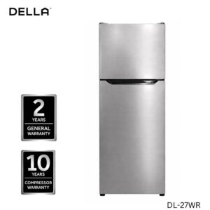 DELLA 240 Litres Frost Free Inverter Double Door Refrigerator Silver