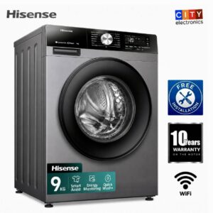 HISENS 9 Kg Fully Automatic Front Loading Inverter Washing Machine (Titanium)