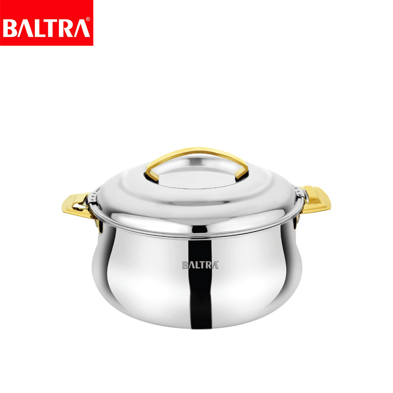 BALTRA SS Casserole | Dolphin | 2700 ML | BSC 215 | Leak Proof & crack free | Made from High quality food grade Stainless Steel | Rust Proof Material | Keeps Food Hot & Cold