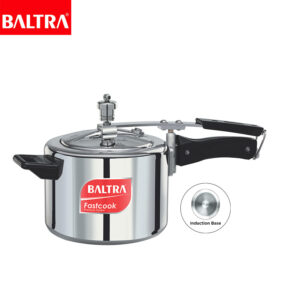 BALTRA Pressure Cooker | Fast Cook | 5 LTR | Induction Based | Automatic safety valve | Better pressure regulation | New improved vent weight | Long lasting sealing ring/gasket | 7 year warranty