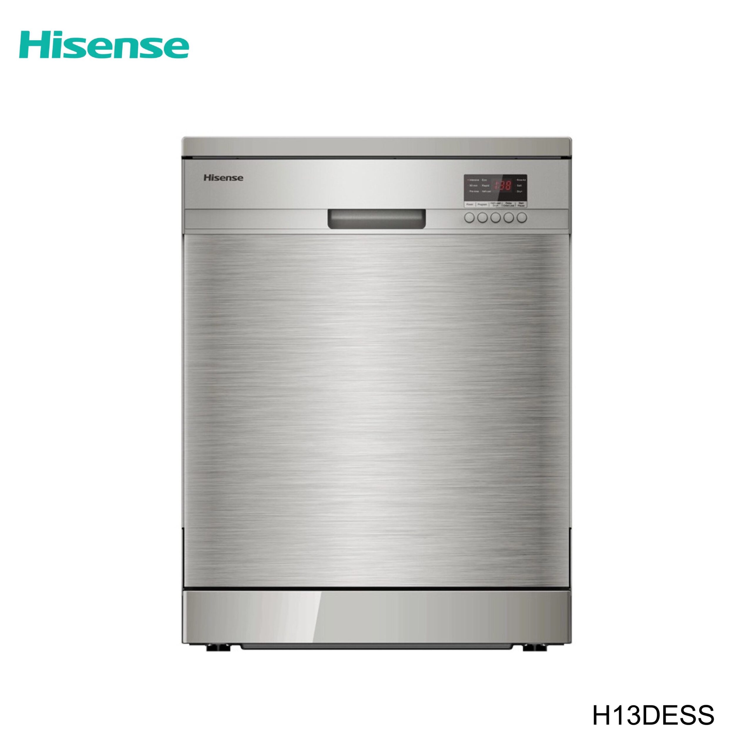 HISENS H13DESS 13 Place Settings Free Standing Dish Washer (Metallic Silver) No Ratings