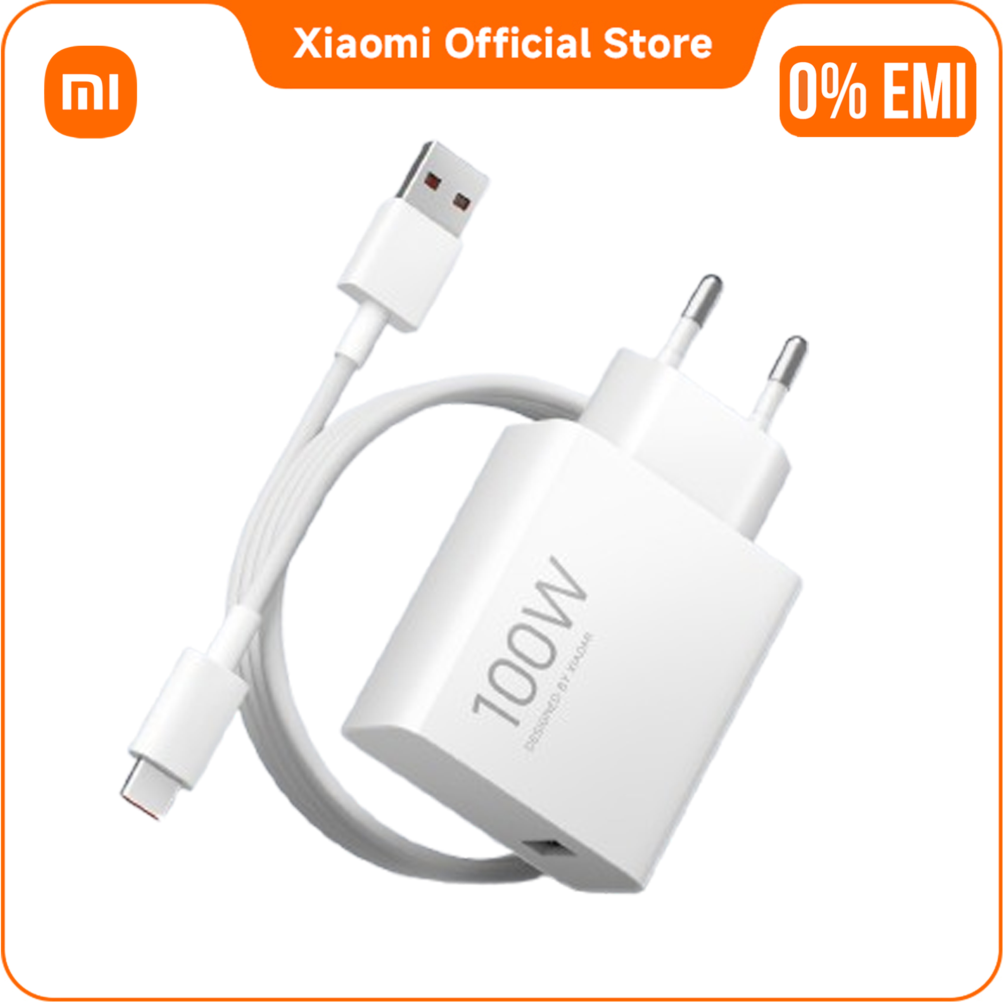 Xiaomi 100W Charging Combo (Type-A) EU | 100W Max high-power smart fast charging | includes a 100cm original cable | Powered by GaN technology