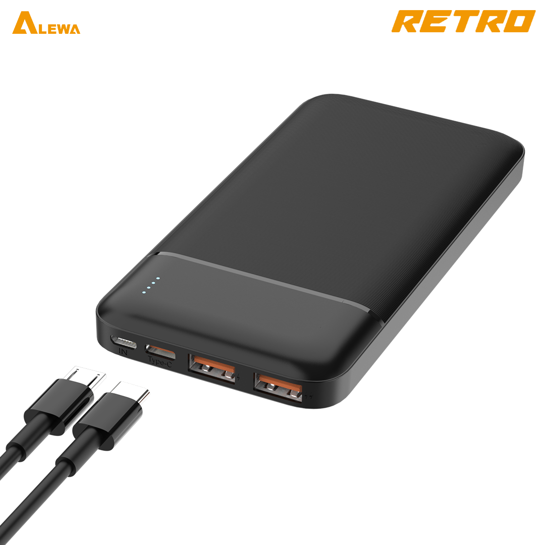 ALEWA RETRO 10000mAh Power Bank | Fast Charging | Rapid 2x Recharge | Digital Display