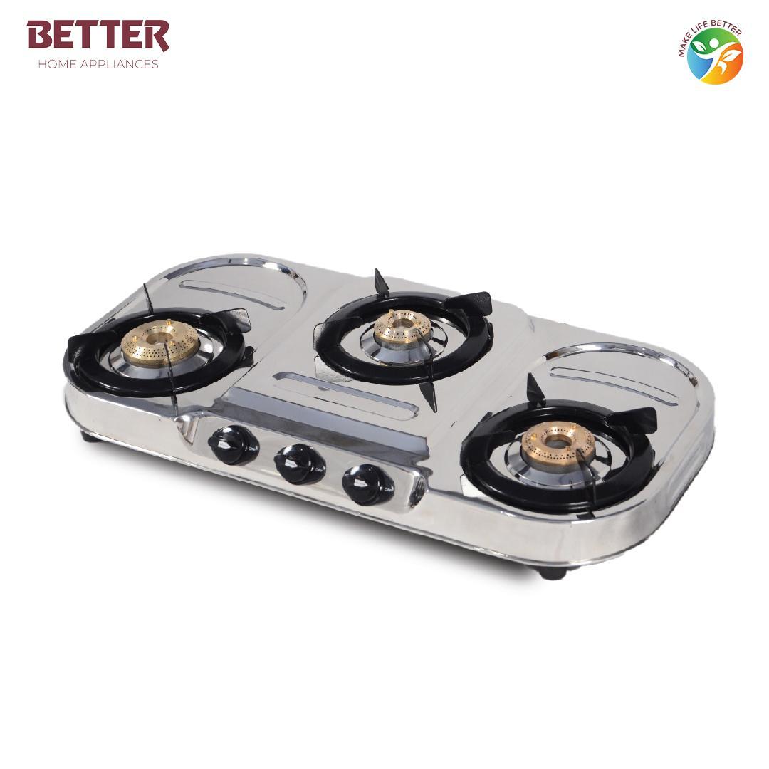 Better Plus 3 LPG Gas Stove Three Brass Burner Sukumart Online